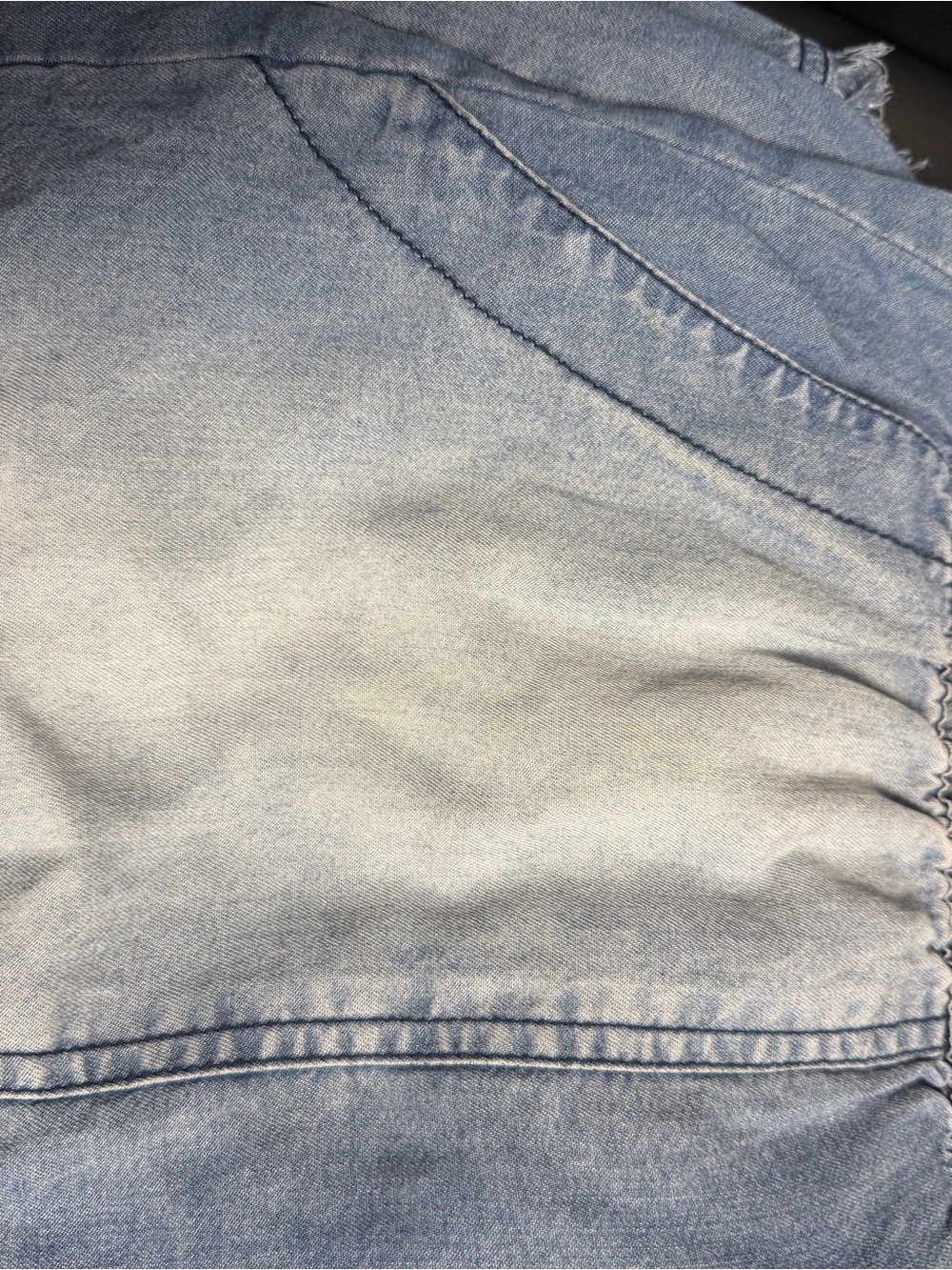 NWT Zenana Plus Size Pull On Denim Shorts Light Wash - Picture 3 of 3